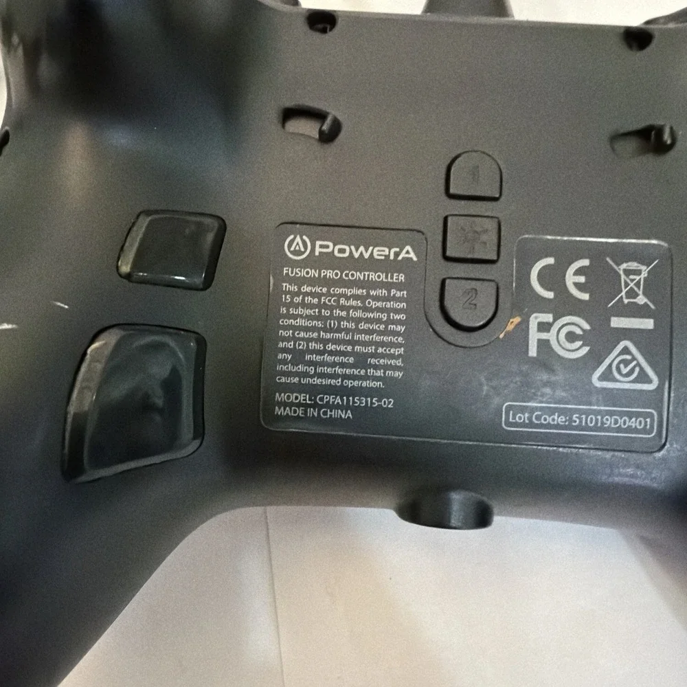 Lot (2) OG Xbox Wired Controllers Mad Catz Microcon & PowerA Fusion Pro